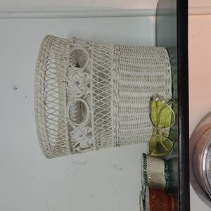 Vintage wicker water basket